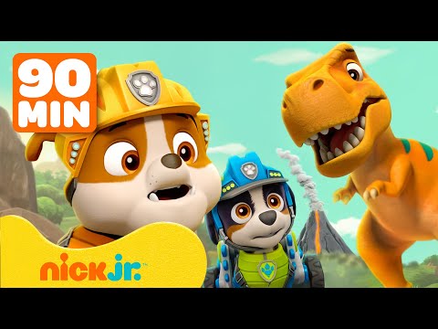 Paw Patrol | ¡Rubble de PAW Patrol y Rex Rescatan Dinosaurios y Animales! | 90 Minutos | Nick Jr.