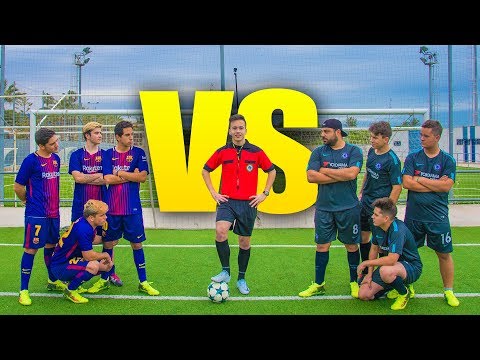 BARCELONA VS CHELSEA 4vs4 | PARTIDO FÚTBOL [Crazy Crew]