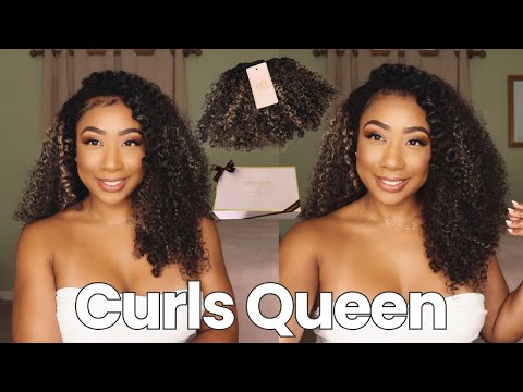 🔥 I CAN'T BELIEVE THESE ARE CLIP-INS! | CurlsQueen BALAYAGE Curls | Easy & Beginner Friendly!