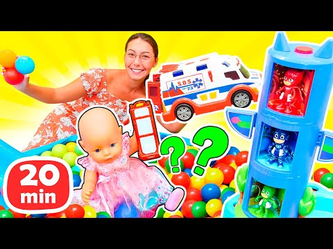 Baby Born und Melis Kompilation - 5 Folgen am Stück. Puppen Videos für Kinder auf Deutsch