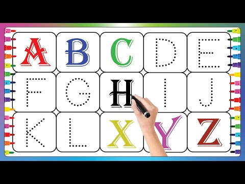 Learn to write the Alphabet from a to z | colouring ABCs line tracing #abcdsong #abcd #abcs