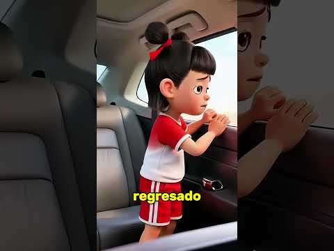 Luna quedó atrapada dentro del auto 😲