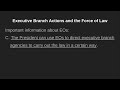 Exploring the Role of the President and Executive Branch Agencies
