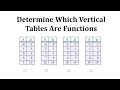 Understanding Functions from Tables