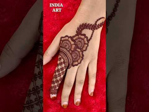 Eid special back hand mehandi design|| Red colour mehndi design #youtubeshorts #trending #video