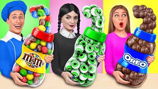 Wednesday vs Minha Vó No Desafio De Culinária | Guerra Engraçada na Cozinha por Mega DO Challenge