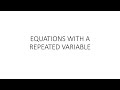 Algebraic Expressions and Equations