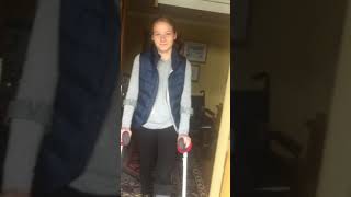 Walking properly for the first time on crutches after my accident