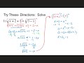 Radical Equations and Exponents