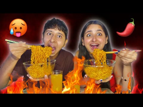 Spicy 🥵 Noodles Challenge With My Sister