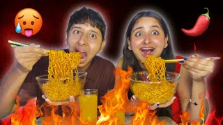 Spicy 🥵 Noodles Challenge With My Sister