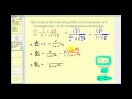 Homogeneous Differential Equations Concepts