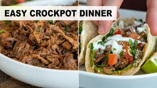 MEXICAN SHREDDED BEEF | Easy Crockpot Dinner Recipe!