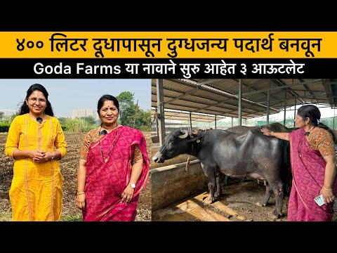 ४०० लिटर दुधापासून दुग्धजन्य पदार्थ | Dairy Products | Goda Farms | गोठा व्यवस्थापन | महिला शेतकरी