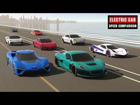 Fastest Electric Cars SPEED Comparison 3D