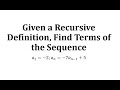 Recursive Sequences and Initial Conditions