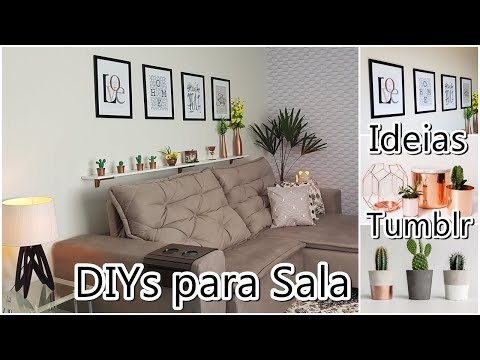 DIYs para Sala, Ideias lindas + Cactos, quadros e prateleira | Viviane Magalhães