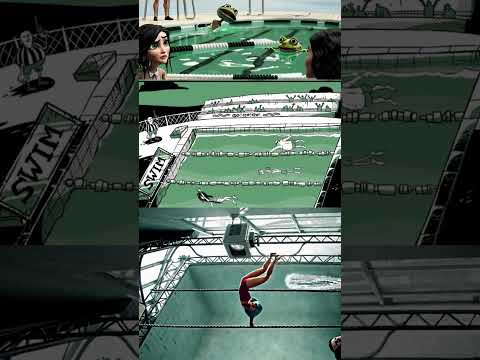 Funny Stupidella Moments Ep100 - Troll Game vs AI - Crazy Swimming Pool