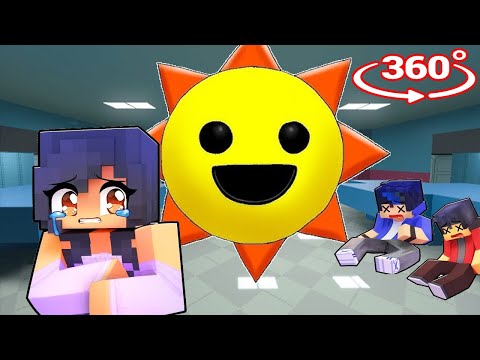 Can Aphmau Survive From Mr.Sun Sprunki in Minecraft 360°!?