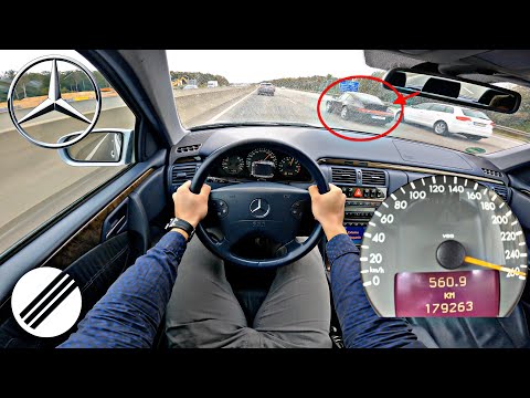 Mercedes-Benz E-Class E430 W210 Lorinser TOP SPEED DRIVE ON GERMAN AUTOBAHN 🏎