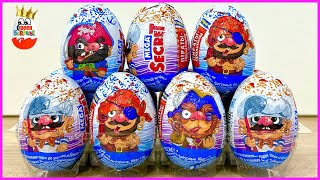 ПИРАТЫ Прилипалы Mega Secret! Сюрпризы, Русалочка Пират, Kinder Surprise unboxing