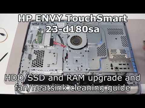 (ENGLISH) HP ENVY TouchSmart 23-d180sa - HDD/SSD and RAM upgrade and fan/heatsink cleaning guide