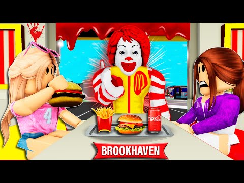 NUNCA ENTRE NESSA HAMBURGUERIA ÀS 3 da MANHÃ | Historinhas Brookhaven Roblox | Bibi e Lud