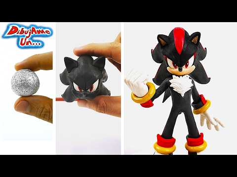 Como Hacer a Shadow The Hedgehog Escultura de Plastilina || I made Shadow in clay || DibujAme Un
