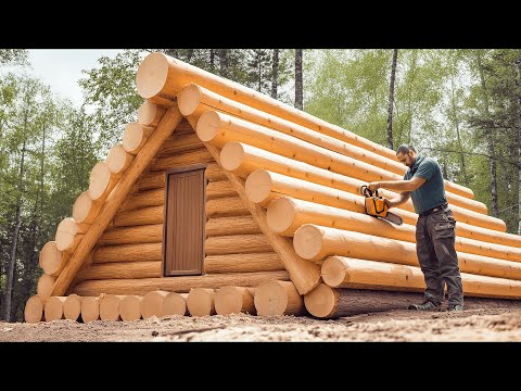 Man Builds Survival Cabin in the Middle of Nowhere | by @bushcraftoutdooradventures3135