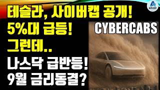 테슬라, 사이버캡 공개! 5%대 급등! 그런데../ 나스닥 급반등! 9월 금리동결?