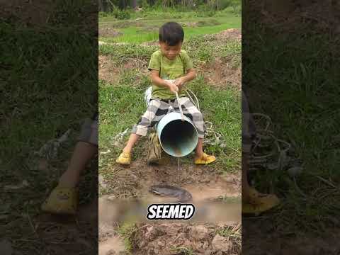 He fishes in a pipe #fishing #fish