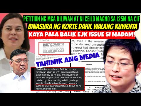 PETITION vs 125M CIF ni VP SARA NG MGA DILAWAN with SI CIELO MAGNO BINASURA!KAYA  BALIK sa EJK ISSUE