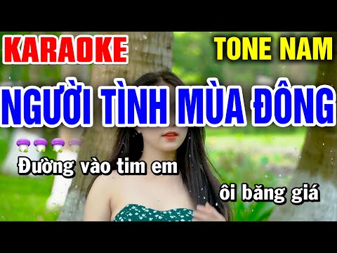 NGƯỜI TÌNH MÙA ĐÔNG Karaoke Rumba Ngân Ngân Tone Nam | Bến Tình Karaoke