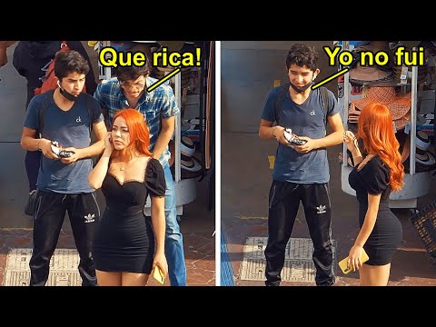 Piropeando y culpando a otros | Bromas en la calle - Bufones.net