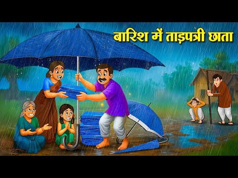 बारिश में ताड़पत्री छाता | Hindi Kahaniya | Moral Stories | Bedtime Stories | Story In Hindi