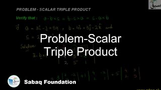 Problem-Scalar Triple Product