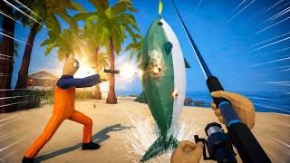 【DE JuN】再度被玩壞！這多人釣魚遊戲是真的憨(How to fish)