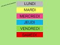 Jours et mois en français