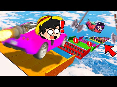 ยกLA MEGA RAMPA MรS PELIGROSA DE GTA 5! ๐ฅ๐ฑ CARRERA con TRAMPAS 100% IMPOSIBLE con los PANAS