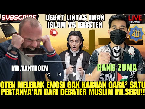 Oten Cuplish Sampai Meledak Emosi Gak Karuan Gara-Gara Satu Pertanya'an Dari Debater Muslim.Seru.!!!