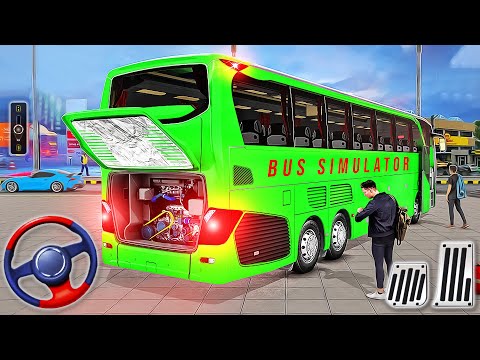 Euro Coach Bus Driving Simulator - Real Coach Bus Driving in City - Android GamePlay