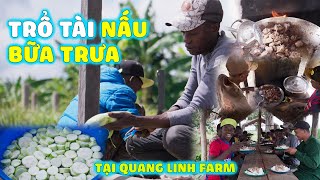 Lindo || Trổ Tài Nấu Bữa Trưa Cho Anh Em Quang Linh Farm.