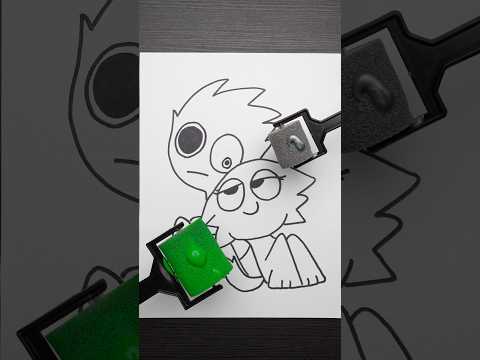 Sprunki Owakcx y Wenda Color Art with Acrilyc paint #art #shorts