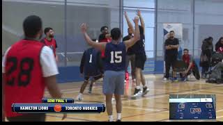 Semifinal 1: Hamilton lions vs Toronto Huskies