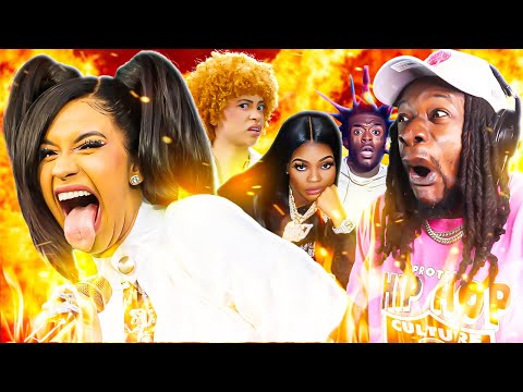 CARDI B FRIES ICE SPICE, JT & UZI! Magnet (REACTION)