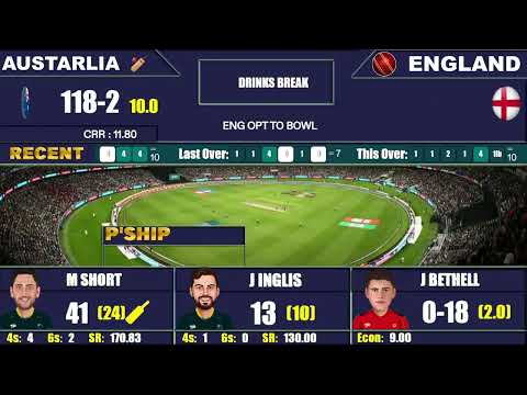 England vs Australia 1st T20 Live | ENG vs AUS 1st T20 Live Scores and Commentary last 9 Overs