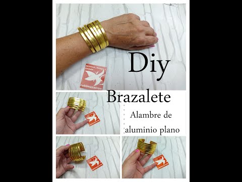 Diy. Brazalete de alambre plano. Fácil