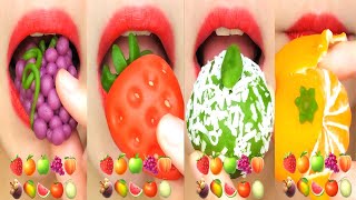 asmr MUKBANG (FRUITS CAKE) SWEET BEAN CAKES 알록달록 과일 화과자 먹방