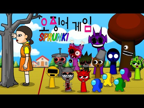 어몽어스 오징어 게임 SPRUNKI plays Squid Game 2