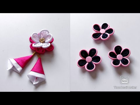 Beautiful flower design|fabric flower design|Two types flower design in one video|How to make flower